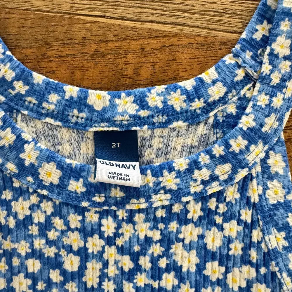 Old Navy Toddler Girl Flower Tank - Size 2T